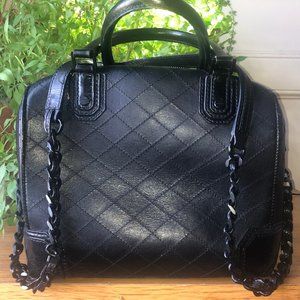 Alice+Olivia Quilted Leather Chain Bag Black